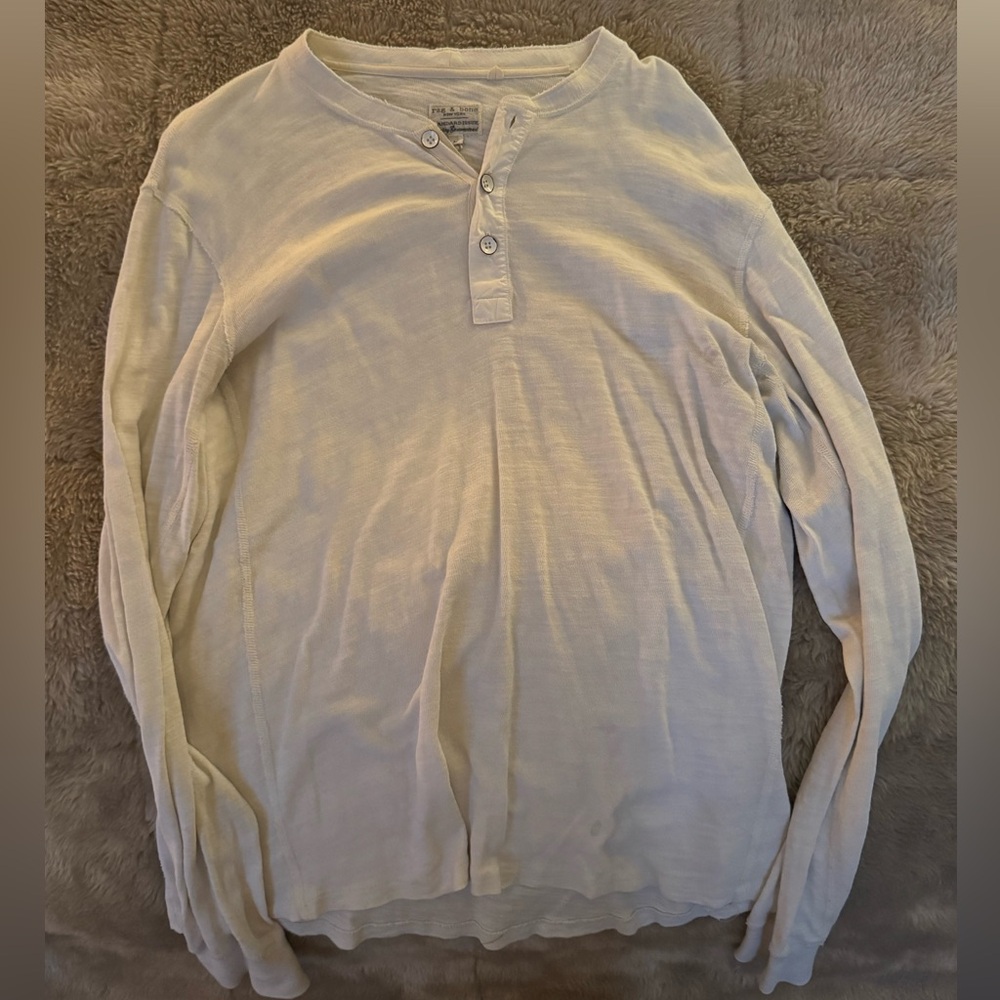 rag & bone Henley Longsleeve - White / Medium